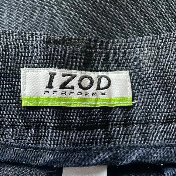 Izod Perform X straight leg pants Flat front Subtle texture Mens size 34 Navy - Picture 10 of 13